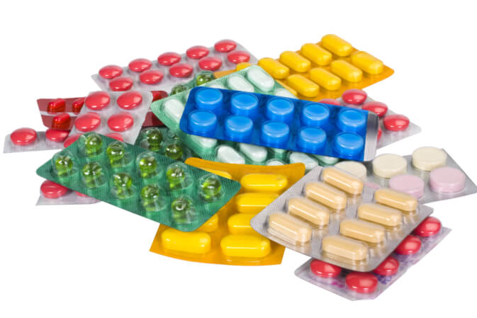 bubble packed medications
